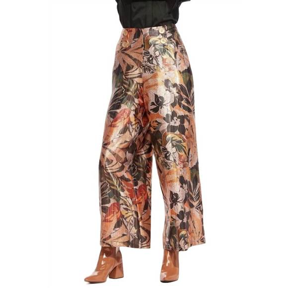 NEW EVA FRANCO hepburn pant in glitter bloom - Picture 2 of 4